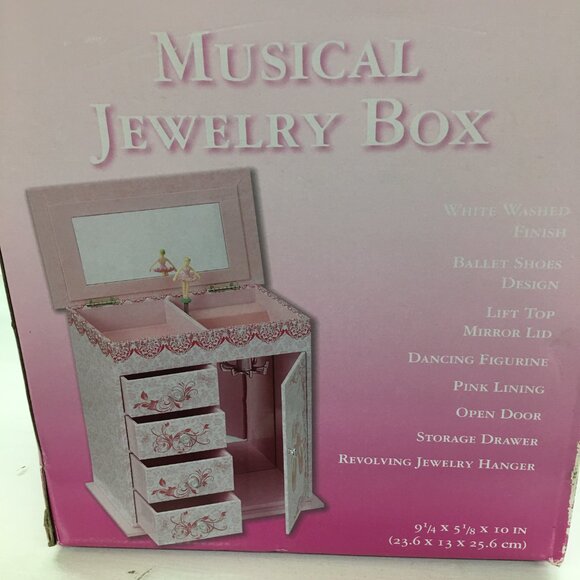 Ballerina Musical Jewelry Box - Vintage & Still In Box  Gar1 - Picture 6 of 6